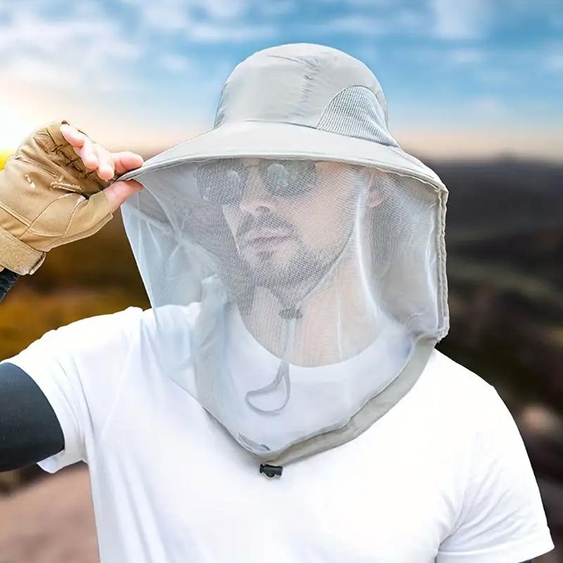 Женская и мужская шляпа от солнца, летняя шляпа-ведро для рыбалки с сеткой, для улицы, для работы, с широкими полями, для садоводства, доступно несколько вариантов