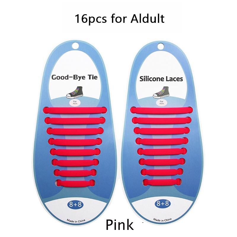 16pcs/Set Fashion Unisex Women Men Athletic Running No Tie Shoelaces Elastic Silicone Shoe Lace All Sneakers Fit Strap