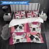 3PCS French Bulldog Bedding Set,Including 1pc Duvet Cover And 2pcs Pillowcases Perfect for Bedroom, Dormitory, Fan Christmas gift
