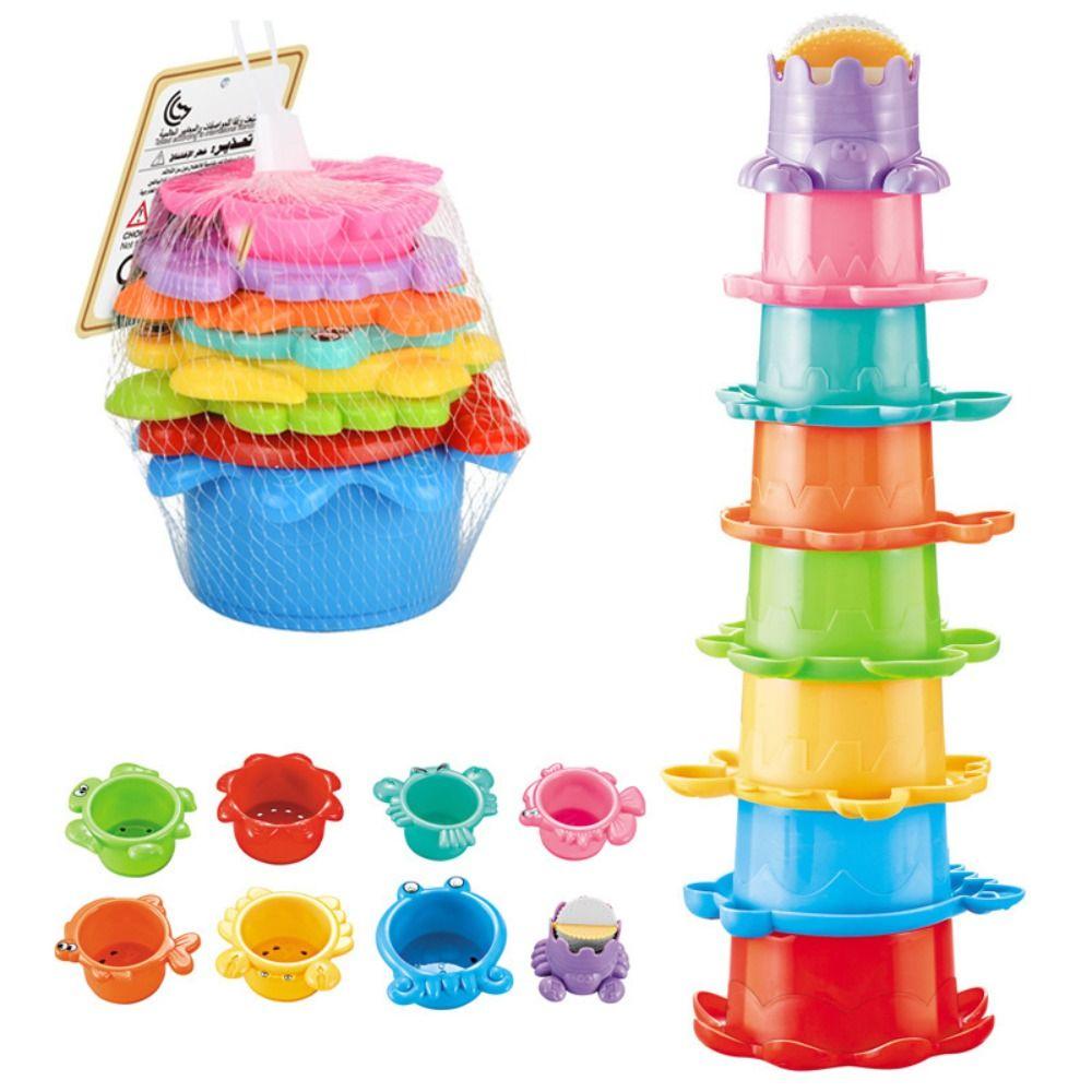 Building Block Stacking Ring Tower Cartoon Bear Stacking Cup  Intelligence Game
