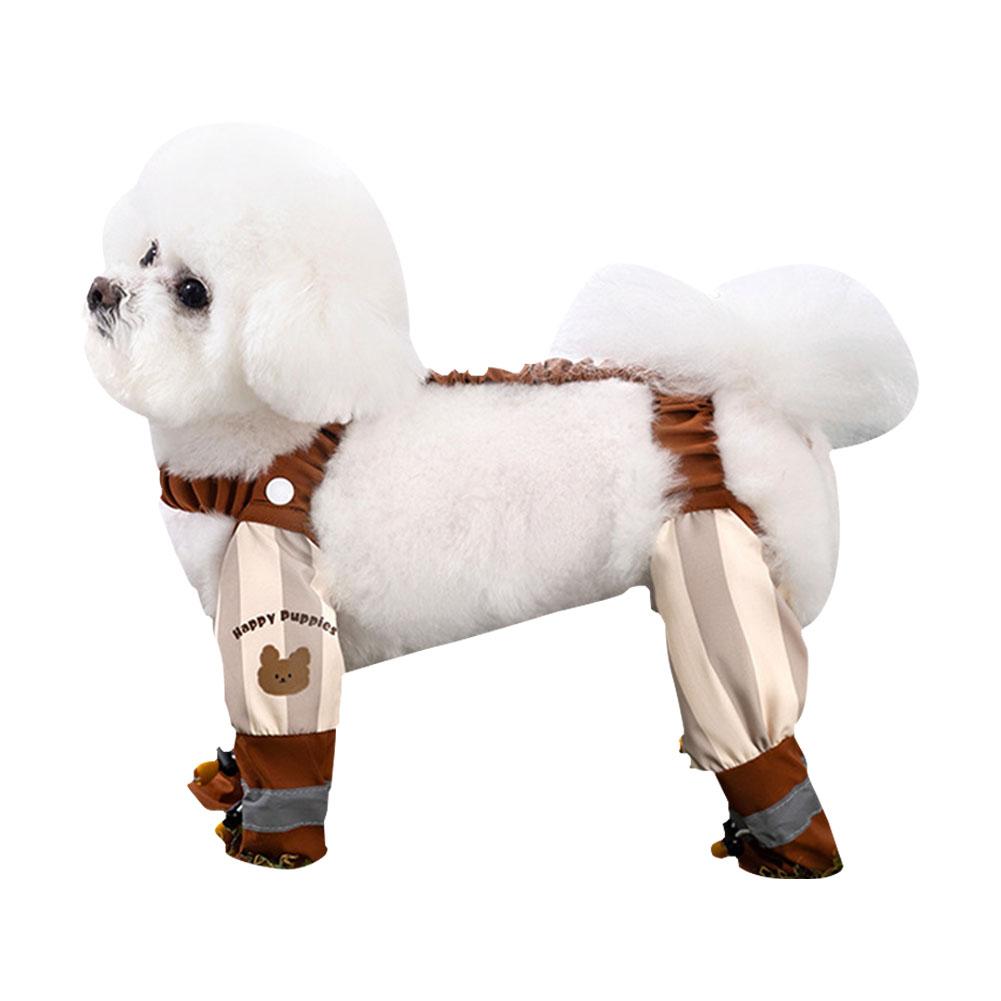 Грязезащитные ботинки на подтяжках для собак со шлейкой, противоскользящие регулируемые ремни, пыленепроницаемые штаны для домашних животных для маленьких и средних собак