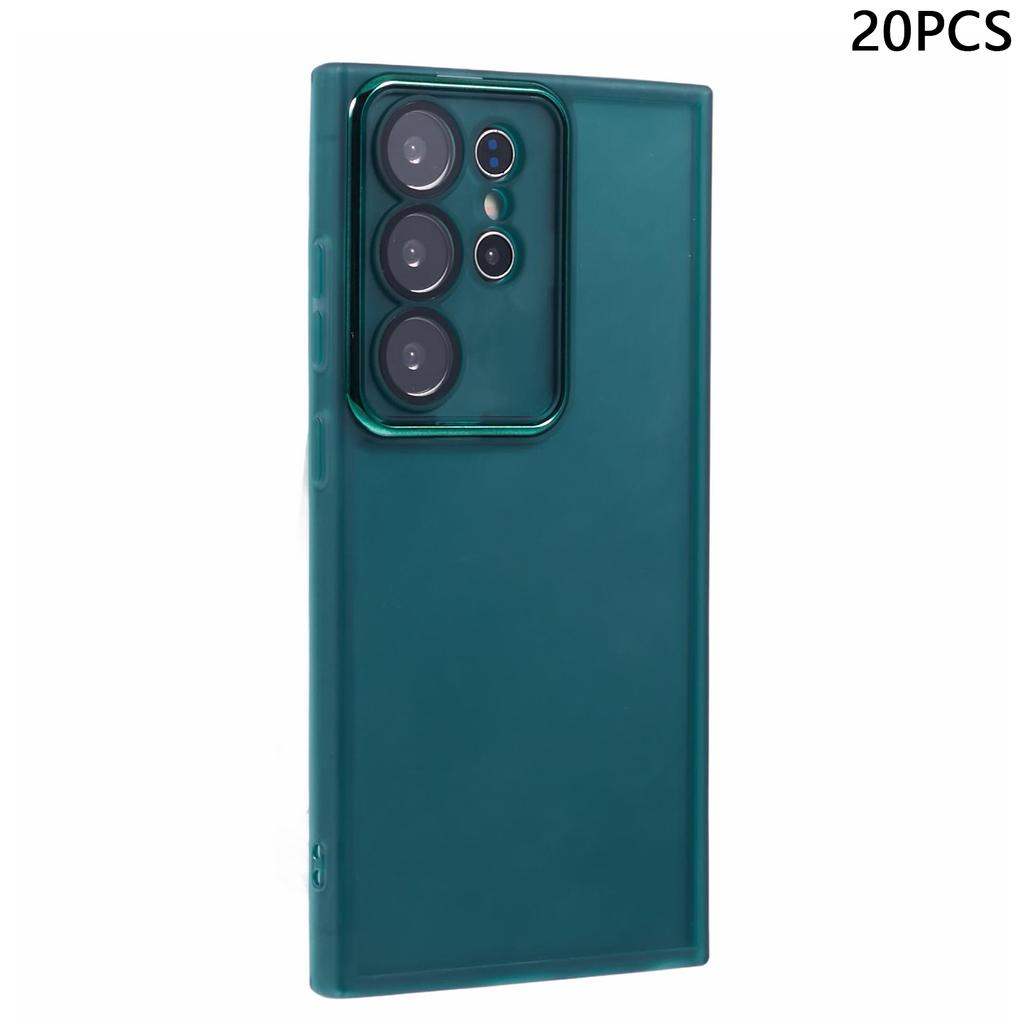 Bulk Purchasing 20Pcs For Samsung Galaxy S24 Ultra Case Electroplated Camera Frame TPU Phone Cover Precise Cutouts