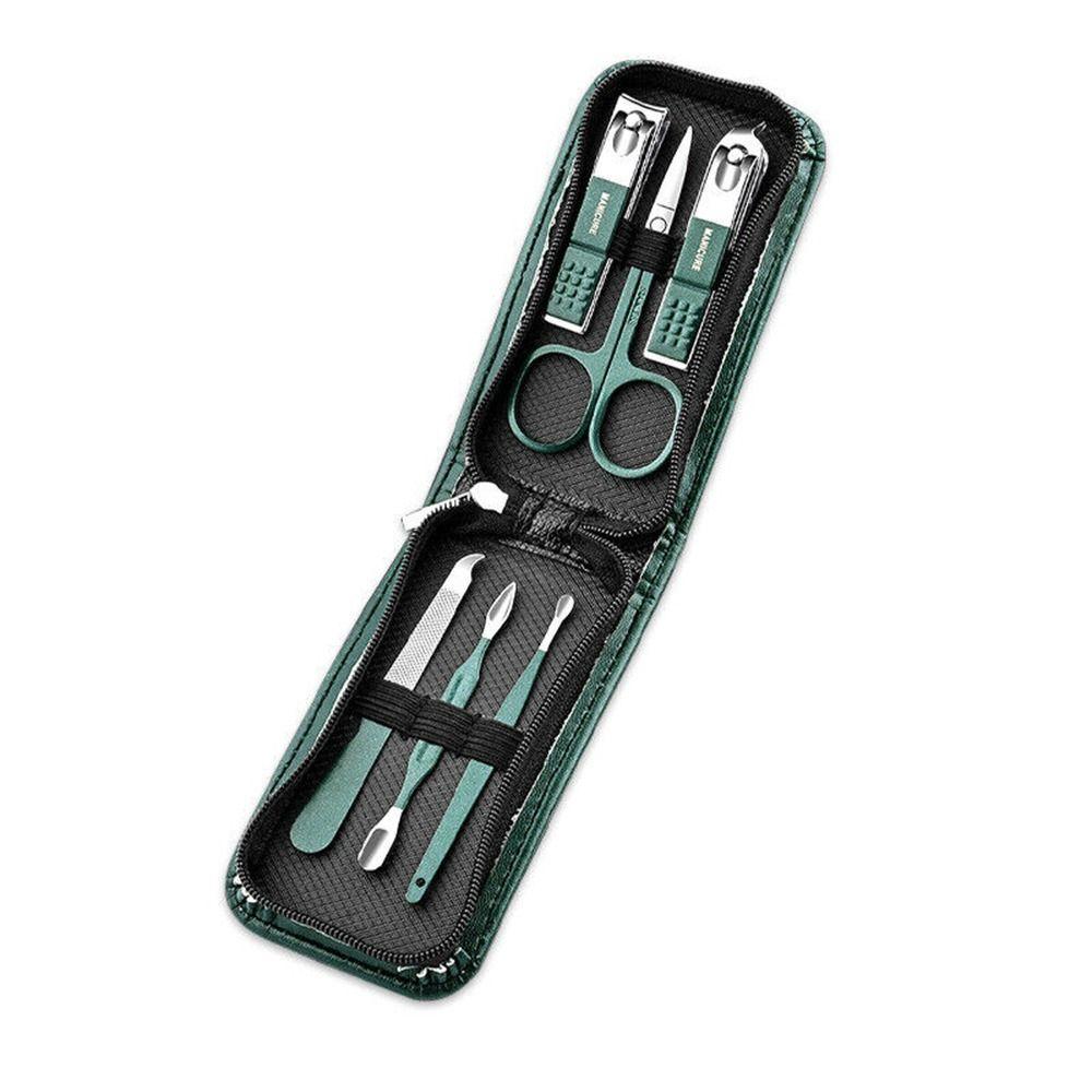 6Pcs/Set With Storage Bag Nail Clipper Pedicure Set Nail Care Tool High-quality Nail File  Women
