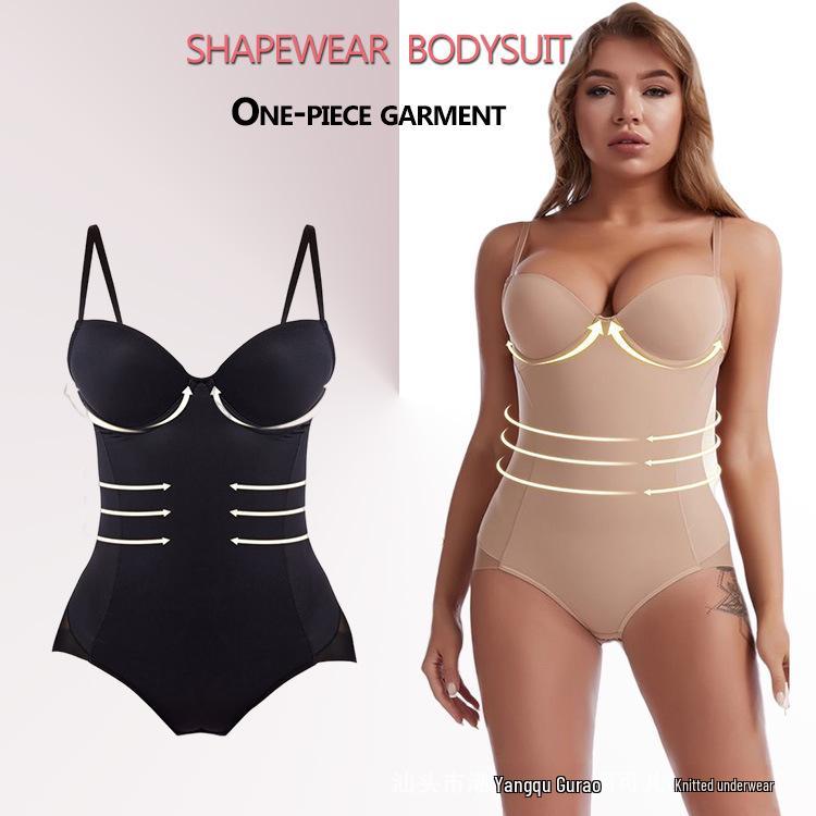 European-American Body Shaping Bodysuit: Plus Size Underwire Bra, Waist & Belly Lifting