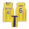 Желтая баскетбольная майка Lakers № 6 ЛеБрон Джеймс