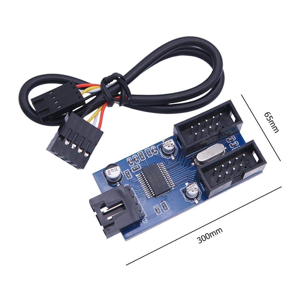 9-контактный USB-разъем 1 на 2/4 порта Умножитель Адаптер-расширитель для материнской платы компьютера 9-контактный USB-разветвитель Plug and Play
