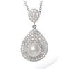 [K9543] - Silver Pendant 'Sissi' Silver White (rhodium-plated) - 23x11 Mm