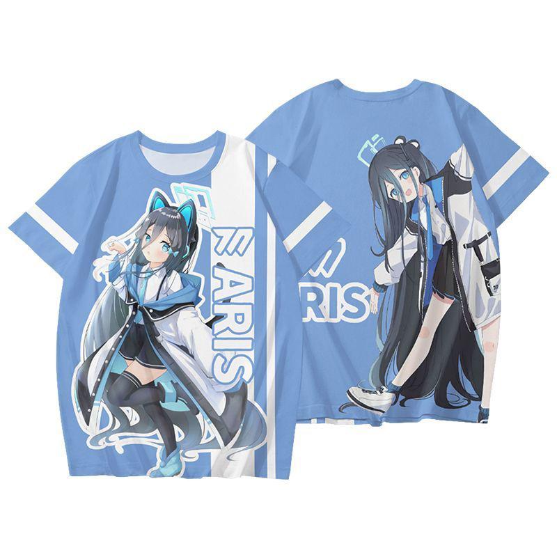 Popular Game Blue Archive Cosplay T-Shirts 3D Sunaookami Shiroko Print Kids Cartoon Anime Tees Summer Men Women Harajuku Y2k Top