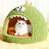 Утолщенная длинношерстная пещера-кровать для питомцев, мягкое уютное гнездо для кошек и маленьких собак, универсальная для всех сезонов, для дома, для сна, теплая