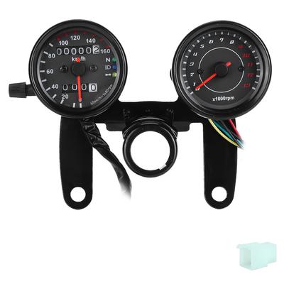 12V 0 160 км/ч 13000 об/мин Светодиодная подсветка Спидометр Одометр Тахометр Мотоциклетный Универсальный Прибор Переоборудование