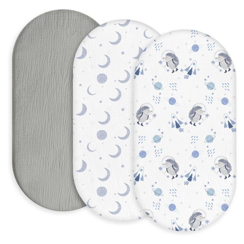 Soft Breathable Cotton Crib Sheet Set Baby Toddler Bedding A-Grade Pure 3-Piece