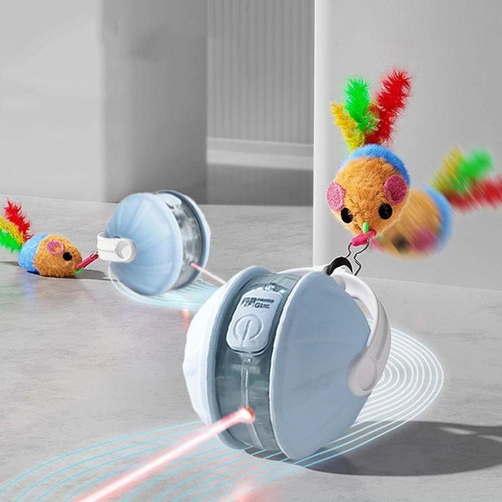 USB Rechargeable Infrared Automatic Rolling Ball Detachable Cord Automatic Teasing Cat Toys  Indoor