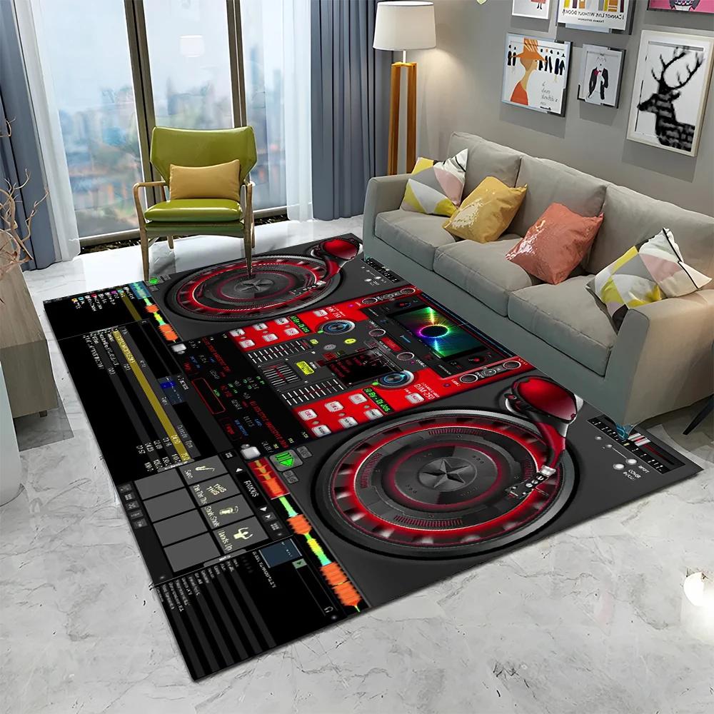 3D DJ Music Screen Keyboard Cartoon Carpet Mat для дома, гостиной, спальни, дивана, коврика для двери, коврика для детской зоны, нескользящий коврик для пола
