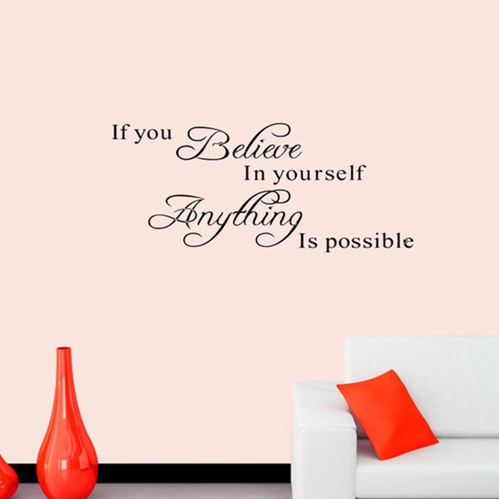Believe Waterproof Removable If You Self-adhesive Sticker Wall Decal Home Ornaments