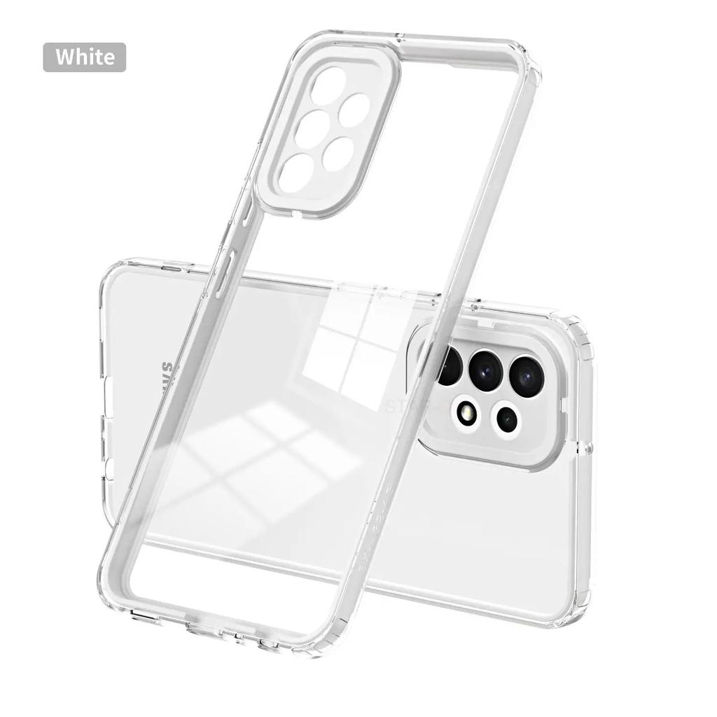 Противоударный чехол на 360 ° для Samsung Galaxy A55 A35 A25 A15 A05 A73 A72 A54 A53 A52 A34 4 5G 2022 Роскошный прозрачный HD-футляр 3-в-1