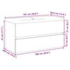 Washbasin Cabinet with Built in Basin Rustic Wood Look