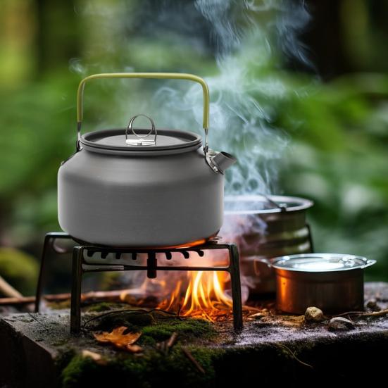 Чайник для кемпинга из алюминиевого сплава объемом 0,8/1,1/1,2 л, портативный, легкий, большой емкости, для путешествий, походов, пикников, кофеварка, чайник для чая