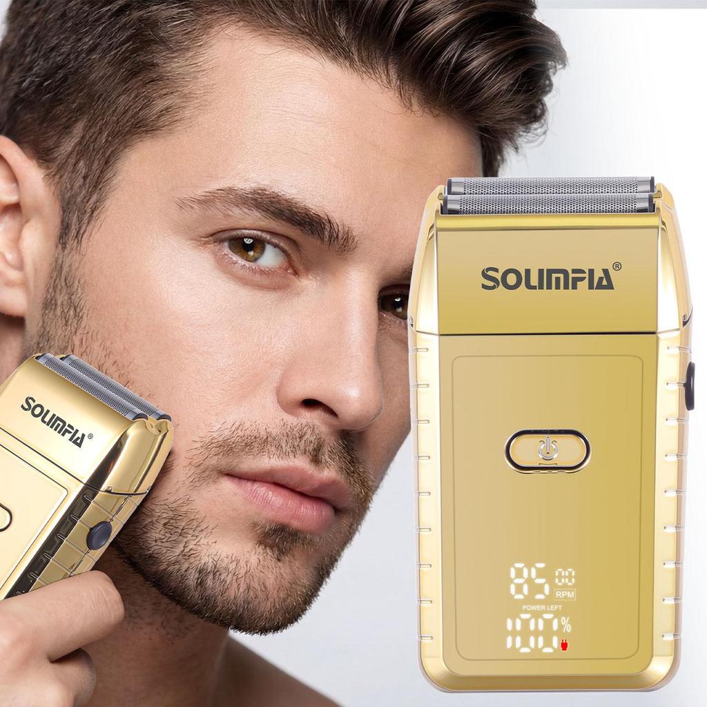 SOUIMPIA 3D Бритва с гибкими лезвиями 7500/8500 об/мин Двухскоростной двигатель с USB-зарядкой
