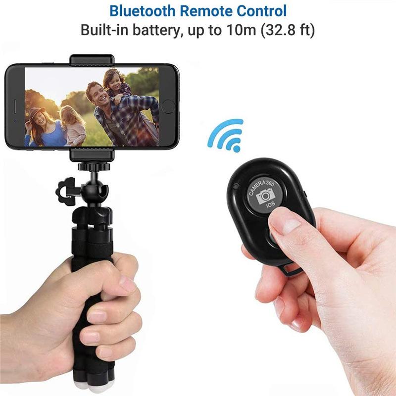 Cellphone Video Recording Vlogging Travel Photography Accessory Portable Flexible Phone Tripod Mini Table Stand with Remote