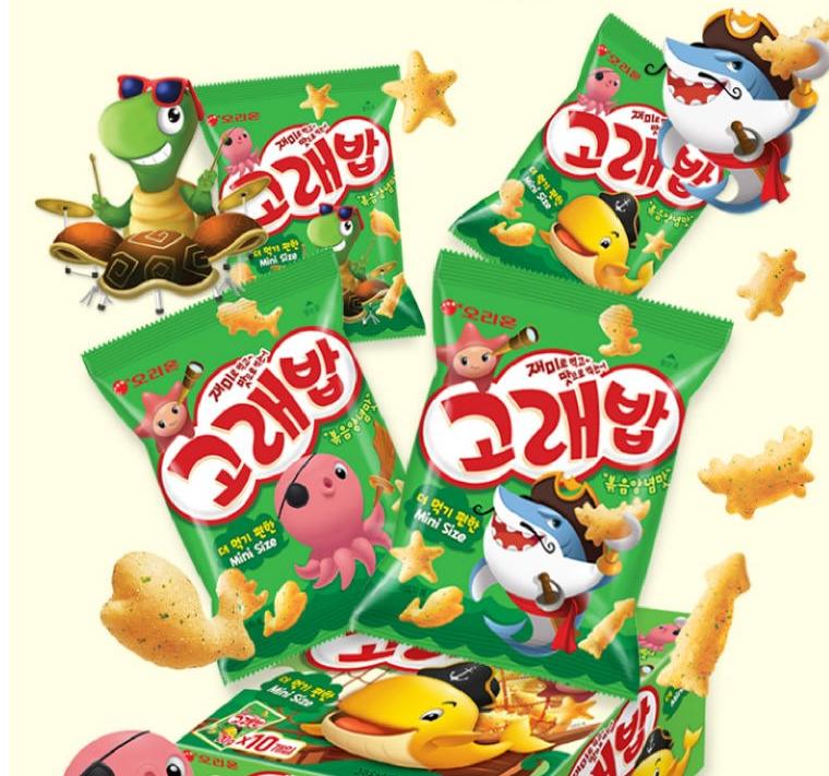 Коробка для снеков «Кит» 20 г x10 – Жареный корейский вкус (Упомянуто K-pop айдолом)