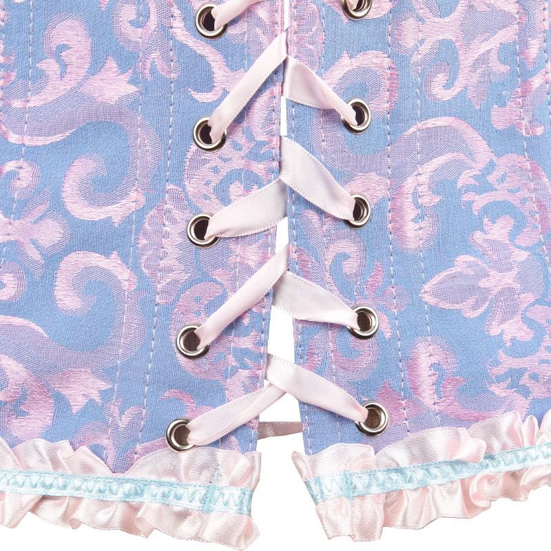 Европейский размер 819 Черный придворный корсет: Боди с контролем живота