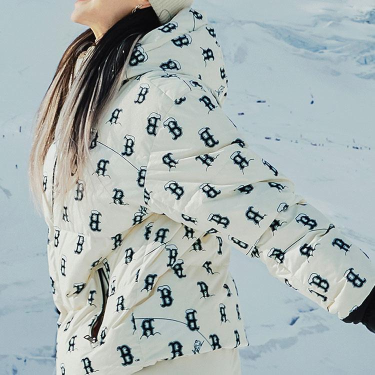 New MLB Boston Red Sox Down Jackets Women's Cream 3FDJMS226-43CRS