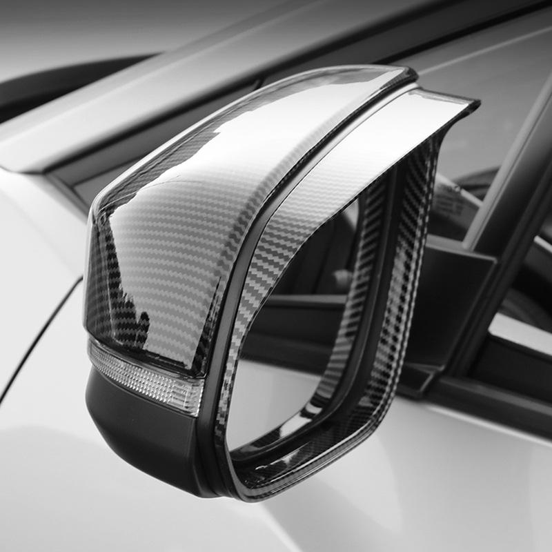 Крышка зеркала заднего вида из углеродного волокна серии Toyota VOXY/NOAH 90 с декоративной наклейкой-дождевиком.