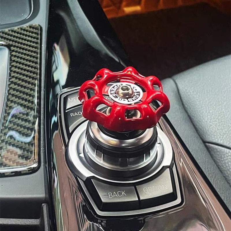 Забавный автомобильный центральный клапан, украшение для салона автомобиля, ручка переключения передач, промышленный клапан, наклейка на переключатель, украшение для автомобиля