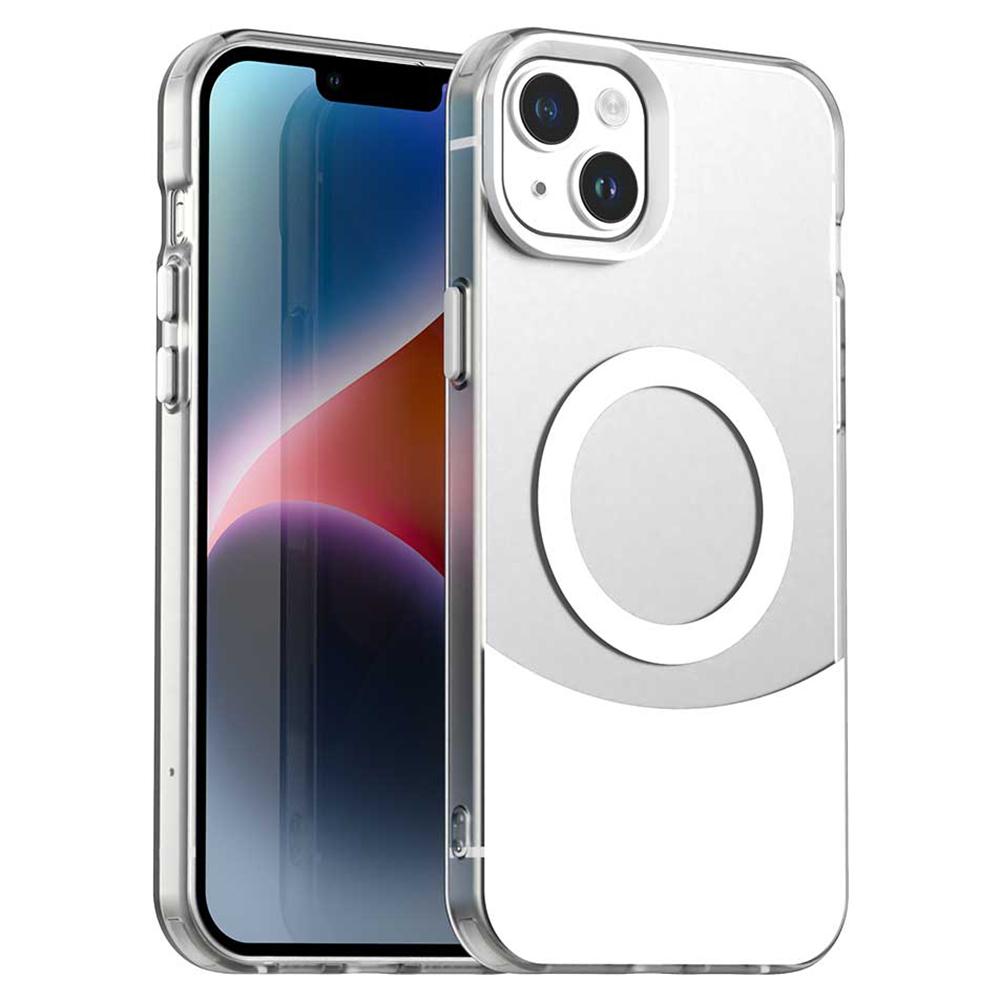 For iPhone 14/13 Case Compatible with MagSafe Color Splicing IMD TPU+PET+PC Mobile Cover