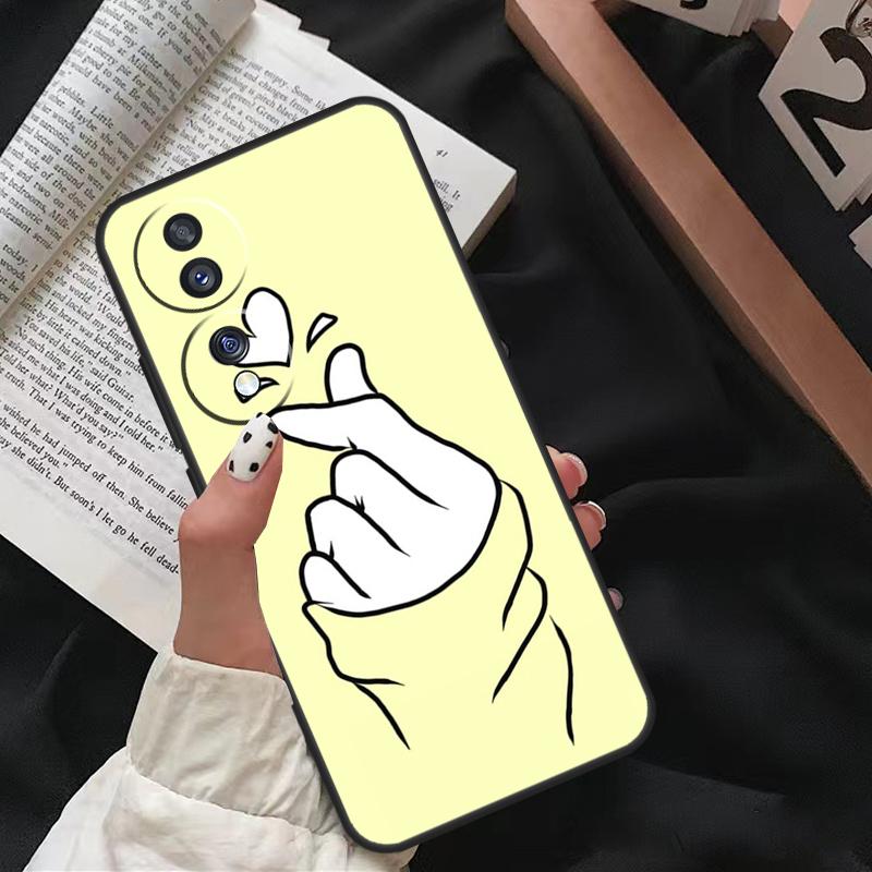 Kpop Сердце Рукой Пальцами Чехол Для Honor Magic 8 Pro 6 5 7 Lite Для Honor 200 400 50 70 90 X8b X9a X9b X9c X9d Win RT