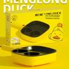 Yellow Duck Multifunctional Breakfast Machine: Sandwich Maker, Toaster, Waffle & Frying Machine for Household Use.