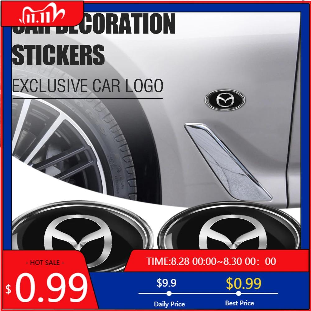 2025 Hot 3D ABS Aluminum Car Sticker Body Trunk Decoration Sticker Accessories For Mazda 2 3 7 Axela CX-5 CX-3 CX-7 MPS MS Atenz