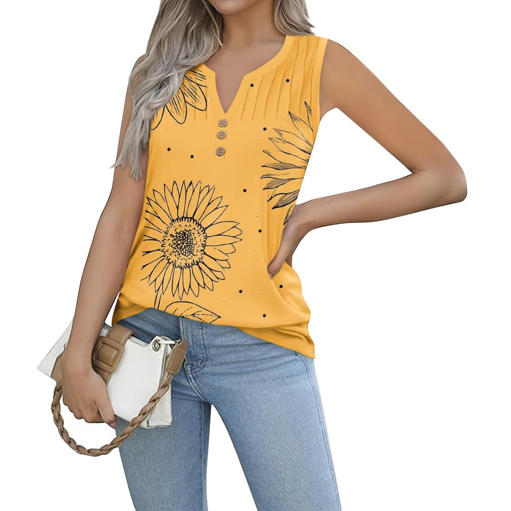 Women's Girl Tank Top Floral Prints Casual Top Tank Tops For Women Loose Fit Sleeveless Tops Flowy