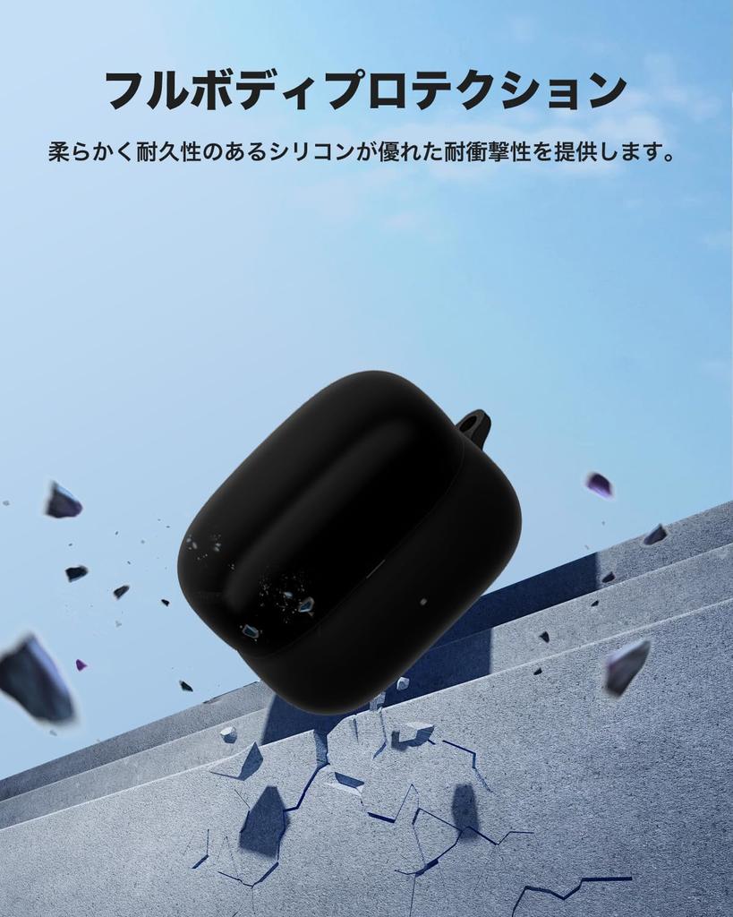 Case for SONY LinkBuds Open YAJOJO Wireless Earphones Charging Case Cover with Carabiner and Keychain Silicone Protective Case Drop Prevention