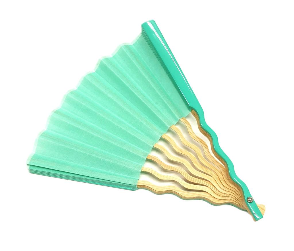 Nishikawa Shouroku Shoten UNEUNE Складной Специальный День Яркий Летний Складной Стильный Дизайн для Женщин Веер, В Коробке, Подарок Матери, Веер, (зеленый)