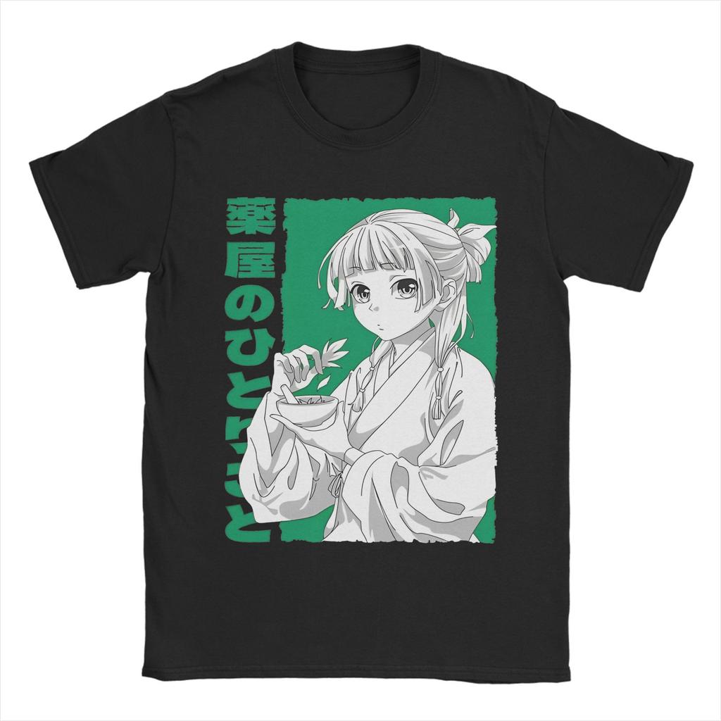 Print Maomao and Jinshi Anime T-Shirt For Men Women Crewneck Short Sleeve Clothes The Diaries Cotton Summer Clothing
