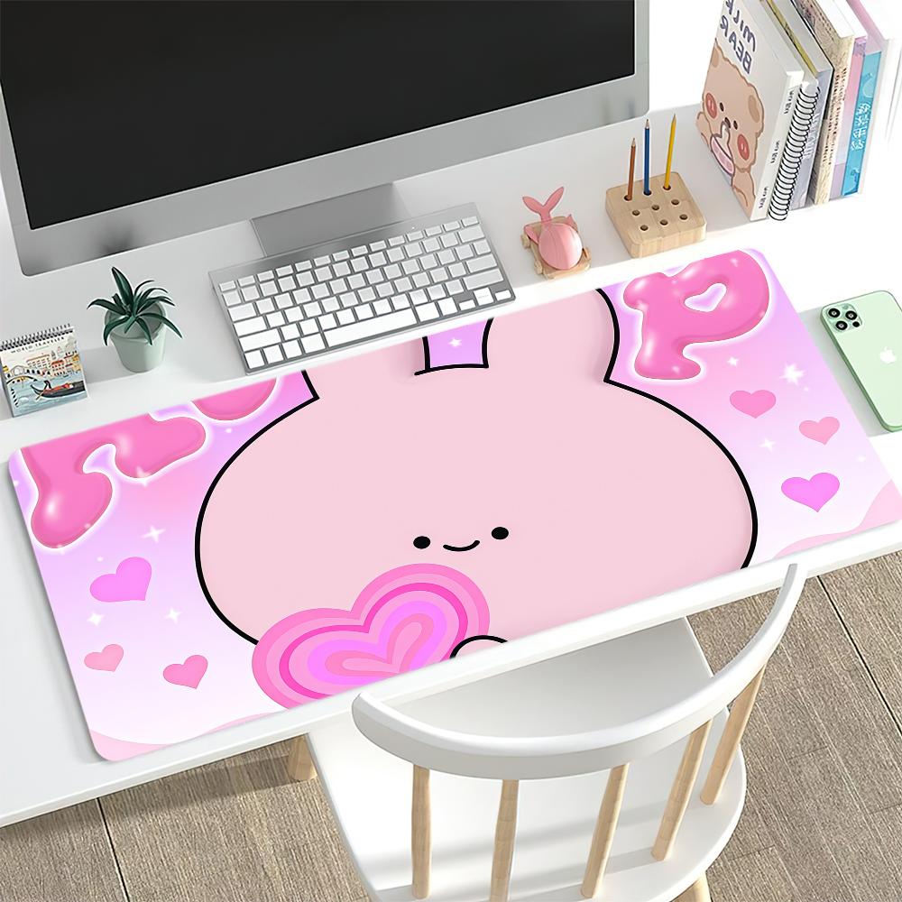 Mouse S A-Asamimichan Pad Bunny Large Mouse Cute Mat Pad Anti-slip Computer Game Big Cartoon Keyboard Office Rubber PC Mice