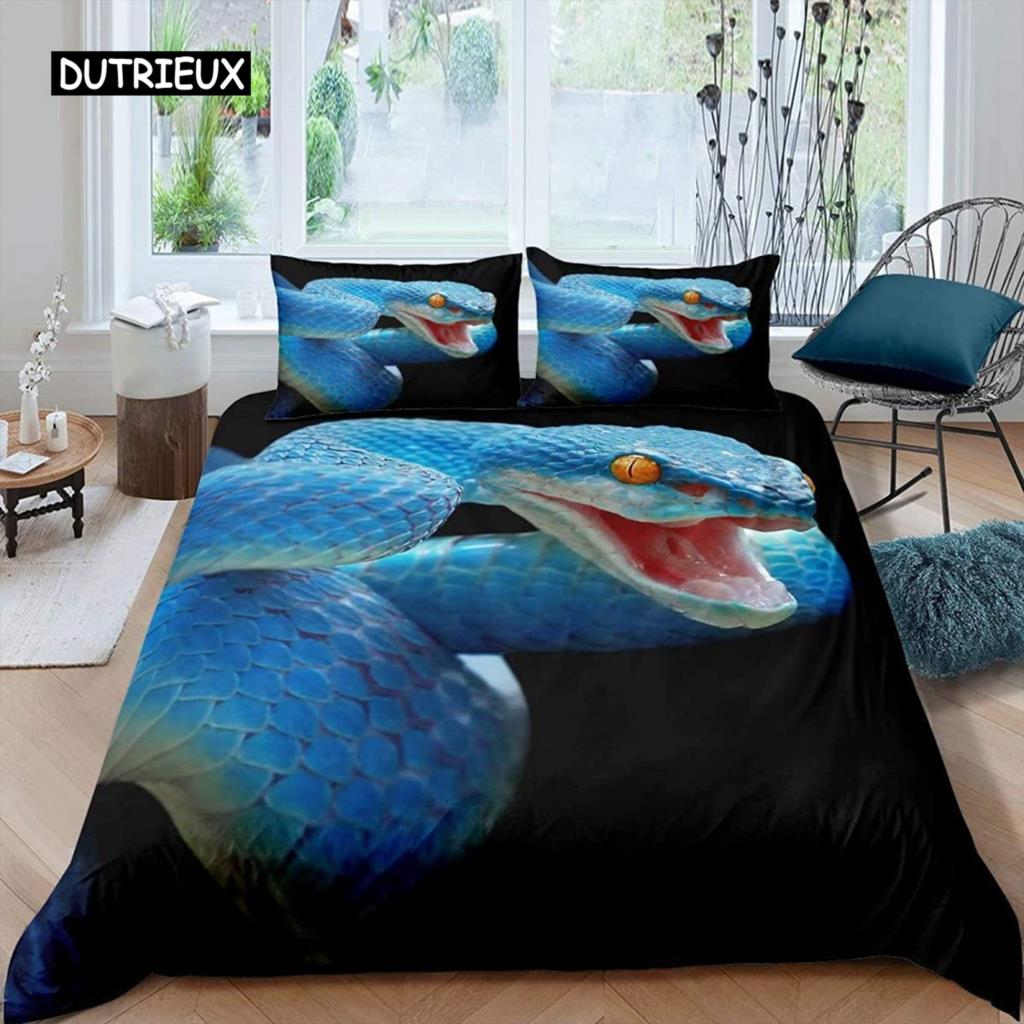 3D Snake Style Bedding Set For Bedroom Soft Duvet Cover Bedspreads For Bed Linen Comefortable Quilt And Pillowcase