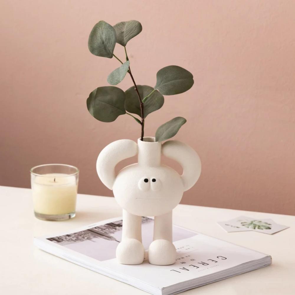 Фигурная ваза для рабочего стола, гостиной, столовой, украшения, ваза из смолы для детских подарков, ваза из смолы для украшения интерьера.