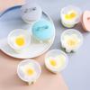 4 Pcs/Set Cute Plastic Egg Boiler Poacher With Oil Brush Heat-resistant Plastic Egg Cooker Tools Egg Mold Kitchen Gadge