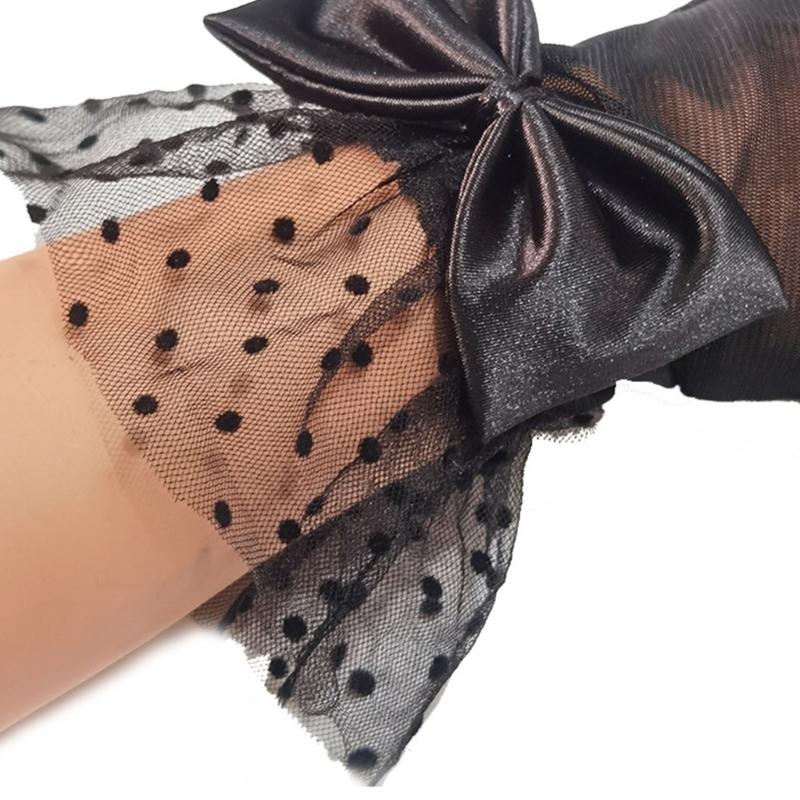 Кружевные перчатки для официального мероприятия, вечеринки, костюма, элегантные свадебные перчатки, взрослые унисекс, для сценических выступлений, перчатки для рук