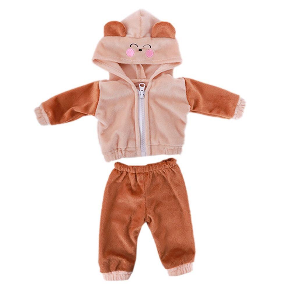 Кукольный домик Аксессуары Переодевание Игра Плюшевое Животное Кролик Лягушка Толстовки Брюки Комплект Кукольная Одежда