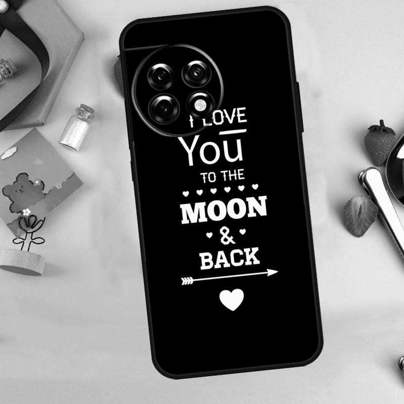Love You To The Moon And Back Art Case For OnePlus 13T 13R 12 12R 15 13 11 10 10T 8T Nord CE 2 3 4 Lite N20 N30 Nord 5 Cover