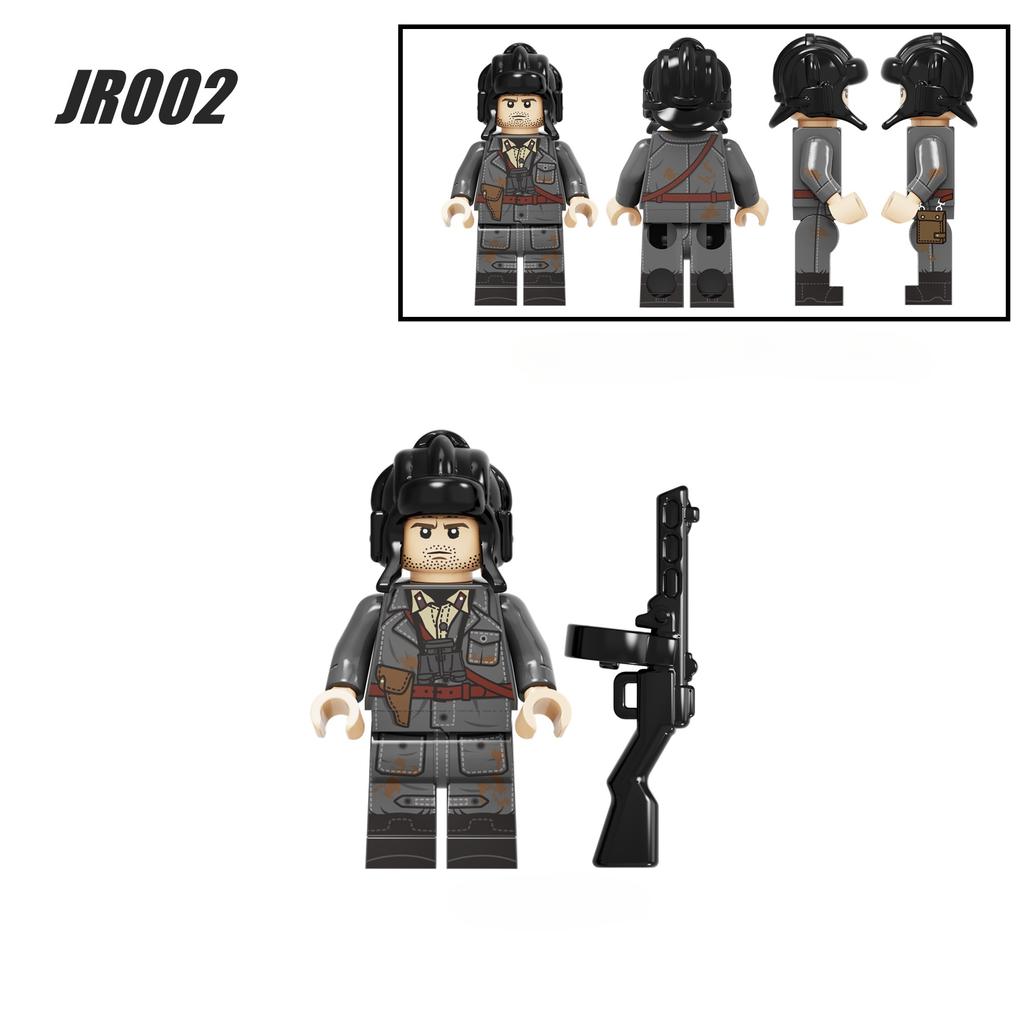 Moc Ww2 военная армия мини-фигурки пистолеты детские блоки игрушки подарок для мальчиков