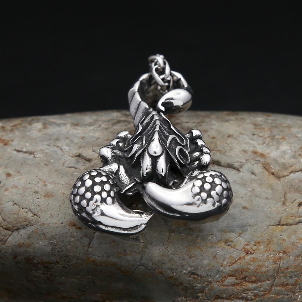 Готический Кулон Ожерелье Король Скорпионов Животное Нержавеющая Сталь Мужской Уникальный Панк Металл Скользящий Кулон Вечеринка Ювелирные Изделия Подарки