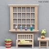 Square Window Frame 20 Pane Windows Model Dollhouse 1:12 Dolls House Mini Furniture Accessories