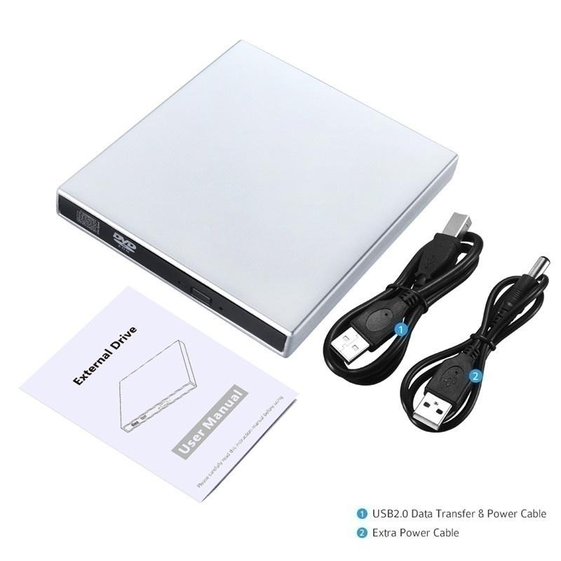 DVD-ROM внешний оптический привод USB 2,0 CD/DVD-ROM CD-RW плеер записывающее устройство тонкий читатель портативный рекордер для портативного компьютера с ОС Windows