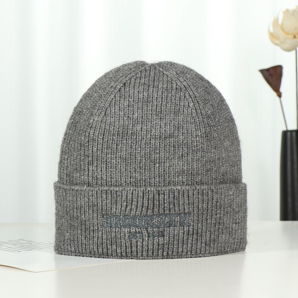 Осенне-зимние вязаные шапки для пар с вышитыми буквами, теплые вязаные шапки для велоспорта на открытом воздухе