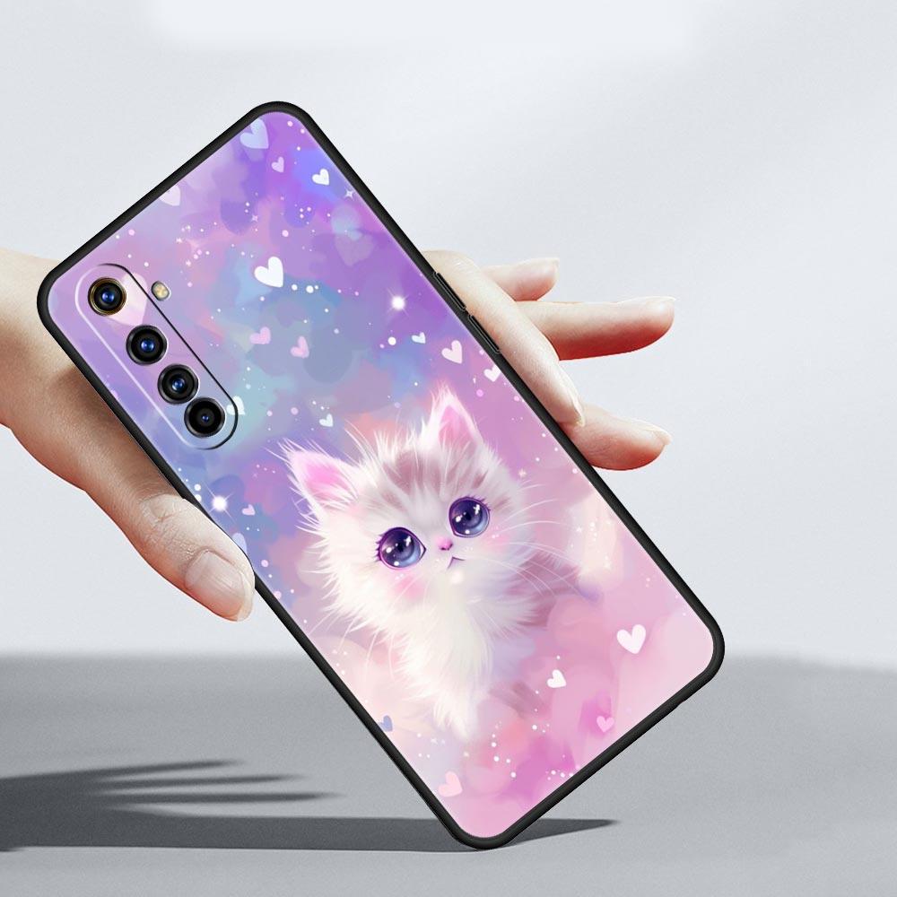 Чехол с ярким дизайном кошки для Realme C67 C63 C55 C53 C35 C25 C21 GT 2 3 5 6 10 11 12 13 Pro Plus 5G Мягкий ТПУ чехол для телефона Fundas