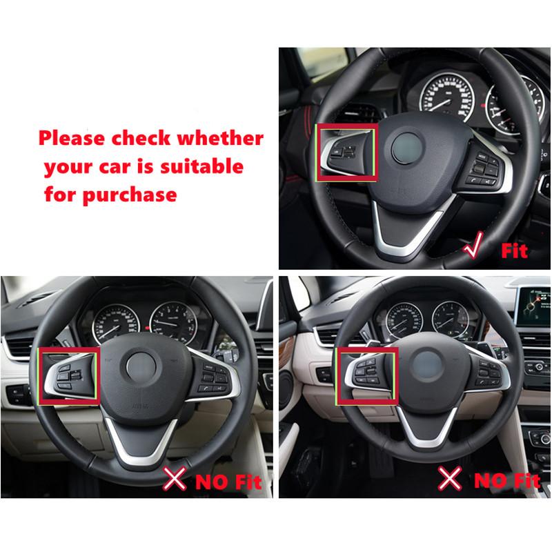 2 шт., кнопки на рулевом колесе автомобиля, декоративная накладка на рамке, подходит для BMW X1 F48 2016-18 2 серии Active Tourer F45